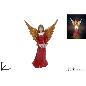 ANGEL EN RESINA 24 CM ROJO CON ESTRELLA CON LUZ