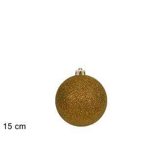 BOLA 15 CM BRILLANTE DORADA