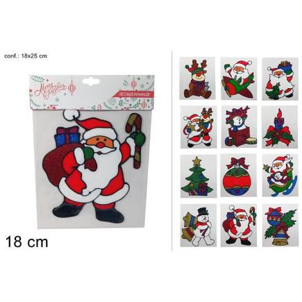 PEGATINA VENTANA 18 CM FIGURA NAVIDEÑA SURT