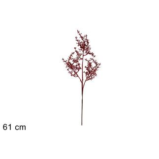 TALLO RAMAS BRILLANTES 61 CM ROJO