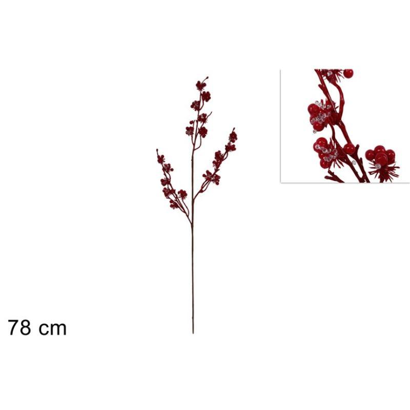 TALLO 78 CM BAYAS ROJAS