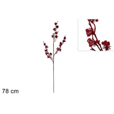 TALLO 78 CM BAYAS ROJAS