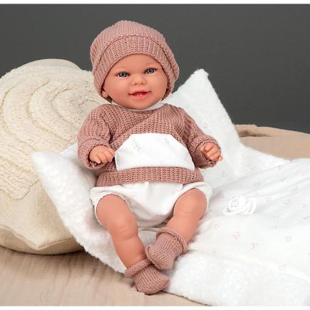 ELEGANCE 35 CM BABYTO ROSA C/COJIN (MUÑECO DE PESO)