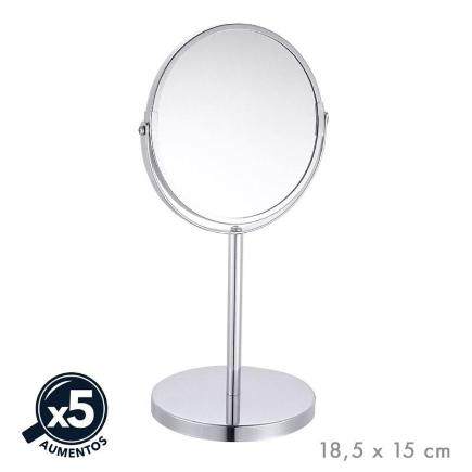 ESPEJO SOBREMESA AUMENTO X1/X5 CROMADO