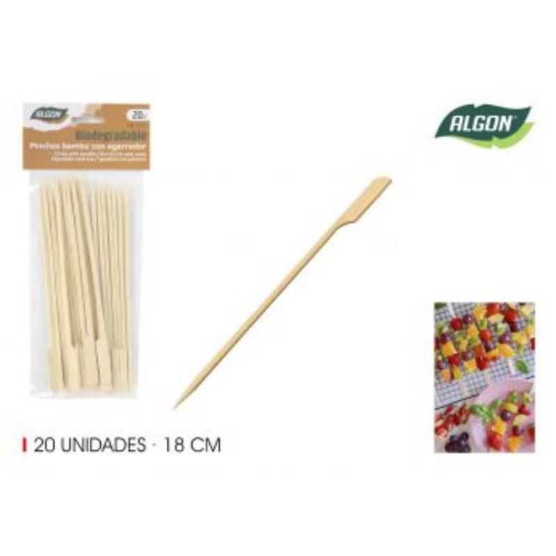 SET 20 PINCHO BAMBU AGARRADOR 180 MM ALGON