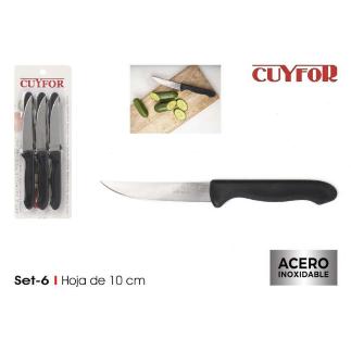 SET 6 CUCHILLOS FILO 10 CM CUYFOR