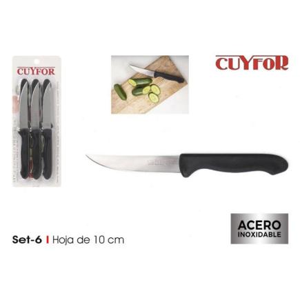 SET 6 CUCHILLOS FILO 10 CM CUYFOR