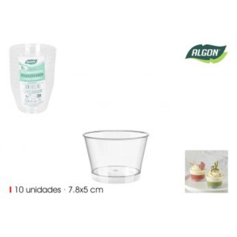 SET 10 BOL DEGSUTACION 7.8X5 CM ALGON