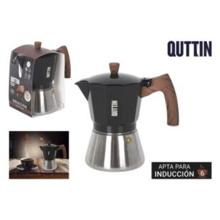 CAFETERA 6 SERV INDUCC.SS/ALU BLACK QUTTIN