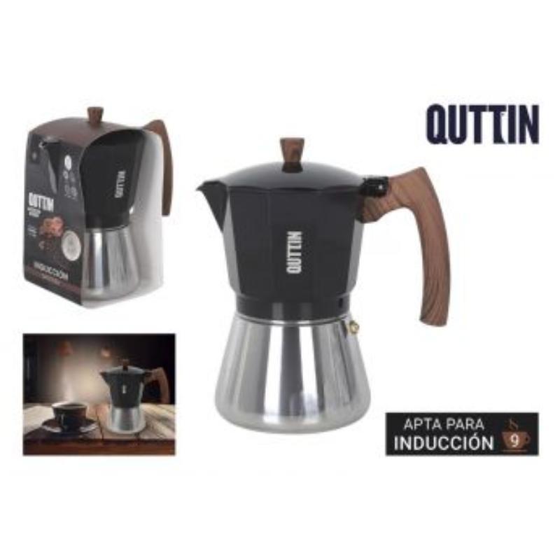 CAFETERA 9 SERV INDUCC.SS/ALU BLACK QUTTIN
