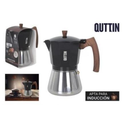 CAFETERA 9 SERV INDUCC.SS/ALU BLACK QUTTIN