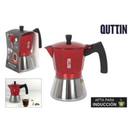 CAFETERA 6 SERV INDUCC.SS/ALU RED QUTTIN