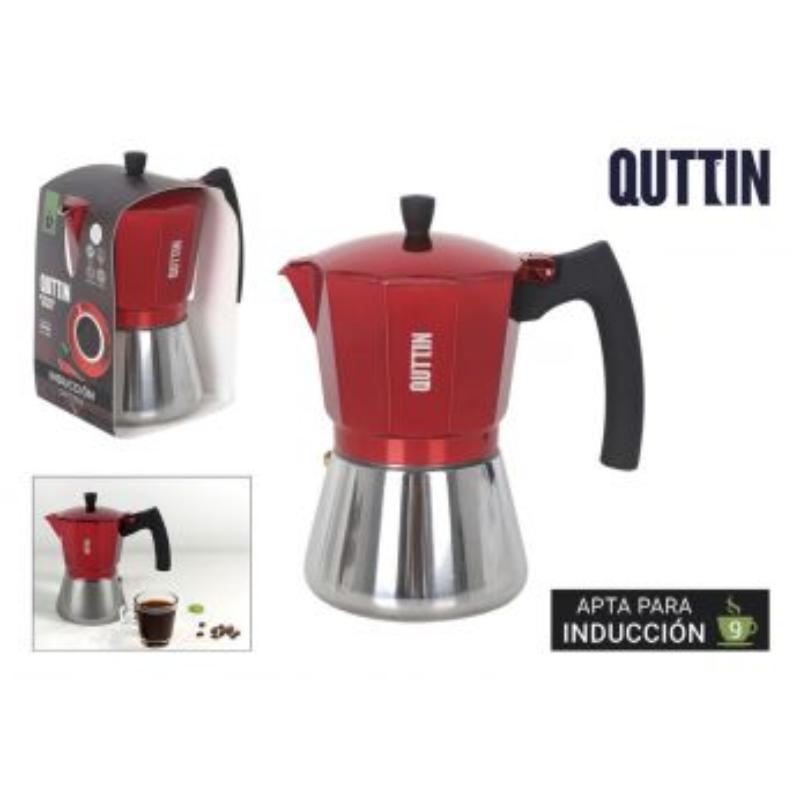 CAFETERA 9 SERV INDUCC.SS/ALU RED QUTTIN