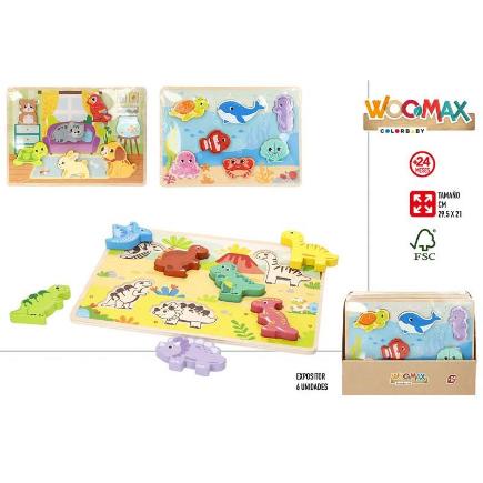 PUZZLE MADERA ANIMALES 7 FIG