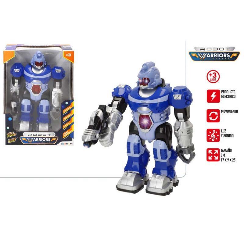 ROBOT ELEC C/LUZ Y SONIDO WARRIORS