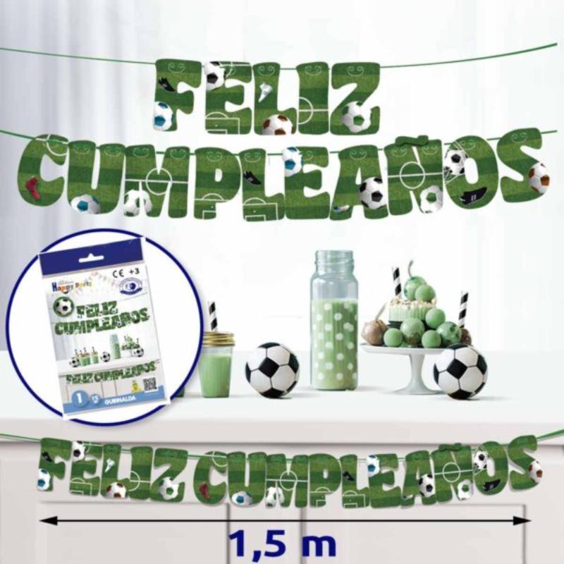 B/ GUIRNALDA FELIZ CUMPLEAÑOS FUTBOL