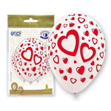 B/ 6 GLOBOS CORAZONES