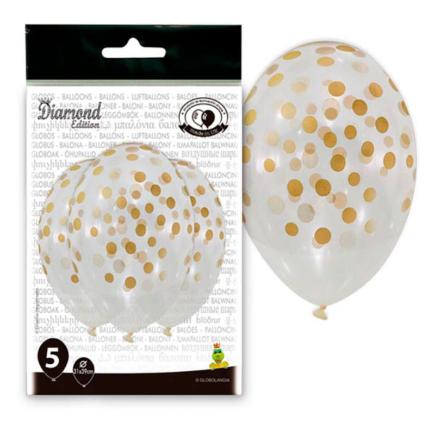 B/ DIAMOND 5 GLOBOS 14 GP TRANS LUNARES DORADOS