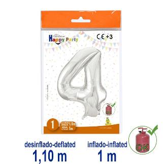 B/1 GL. POLIAMIDA Nº4 COLOR PLATA-38 1.10/1 M