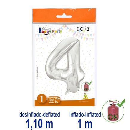 B/1 GL. POLIAMIDA Nº4 COLOR PLATA-38 1.10/1 M