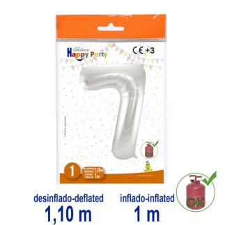 B/1 GL. POLIAMIDA Nº7 COLOR PLATA-38 1.10/1 M