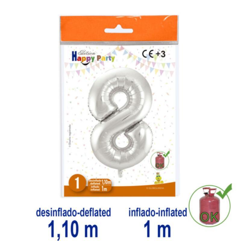 B/1 GL. POLIAMIDA Nº8 COLOR PLATA-38 1.10/1 M