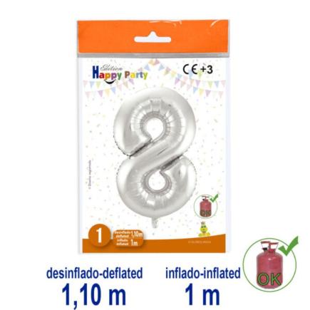 B/1 GL. POLIAMIDA Nº8 COLOR PLATA-38 1.10/1 M