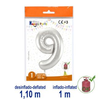 B/1 GL. POLIAMIDA Nº9 COLOR PLATA-38 1.10/1 M