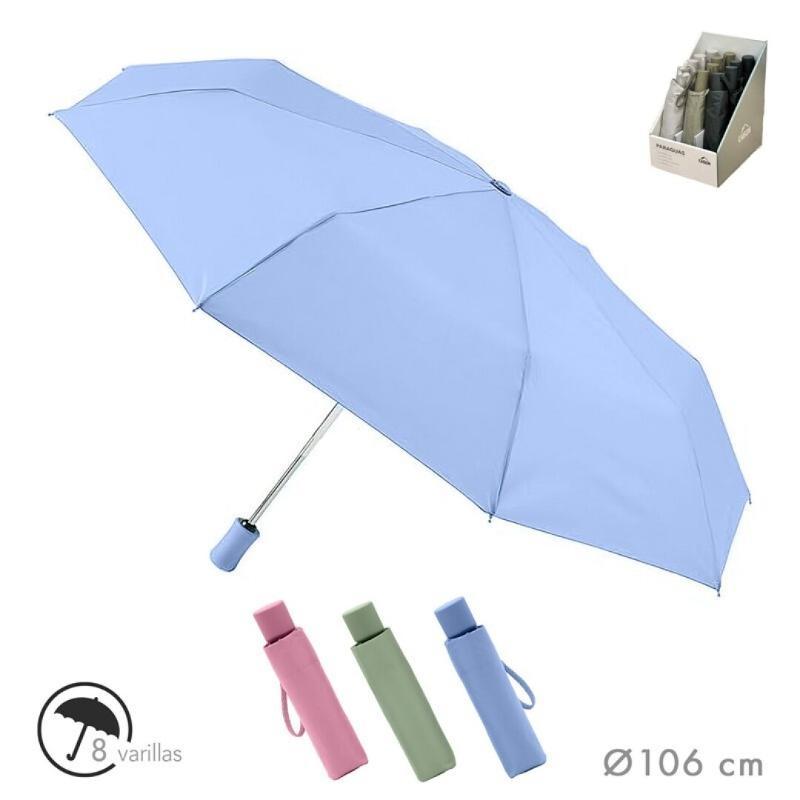 PARAGUAS PLEGABLE AUTO LISO PINK SURT