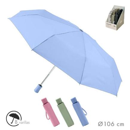 PARAGUAS PLEGABLE AUTO LISO PINK SURT