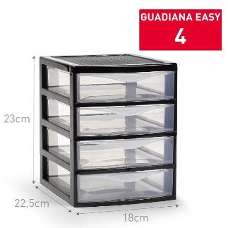CAJONERA GUADIANA EASY 4 CAJONES NEGRO