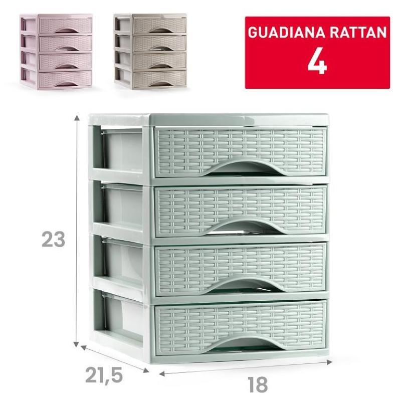 CAJONERA GUADIANA RATTAN 4 CAJONES SURT VRM ALL