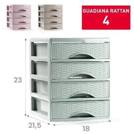 CAJONERA GUADIANA RATTAN 4 CAJONES SURT VRM ALL