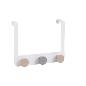 PERCHA PUERTA 3 GANCHOS METAL BLANCO 30X3X20 CM