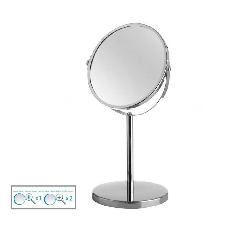 ESPEJO 2 AUMENTOS HIERRO CROMADO 18.5*15*35 CMS.