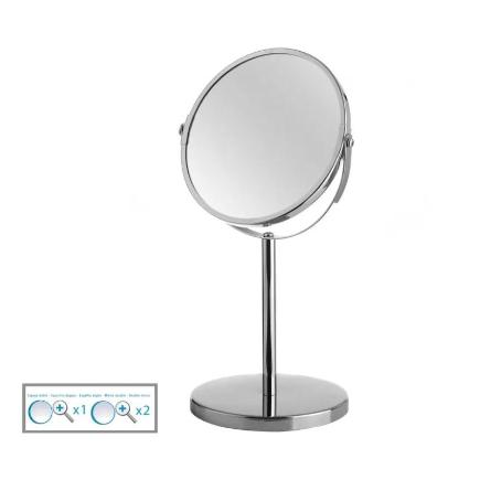 ESPEJO 2 AUMENTOS HIERRO CROMADO 18.5*15*35 CMS.