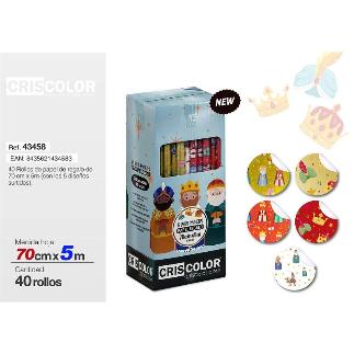 PAPEL DE REGALO 70 CM X 5 M REYES MAGOS
