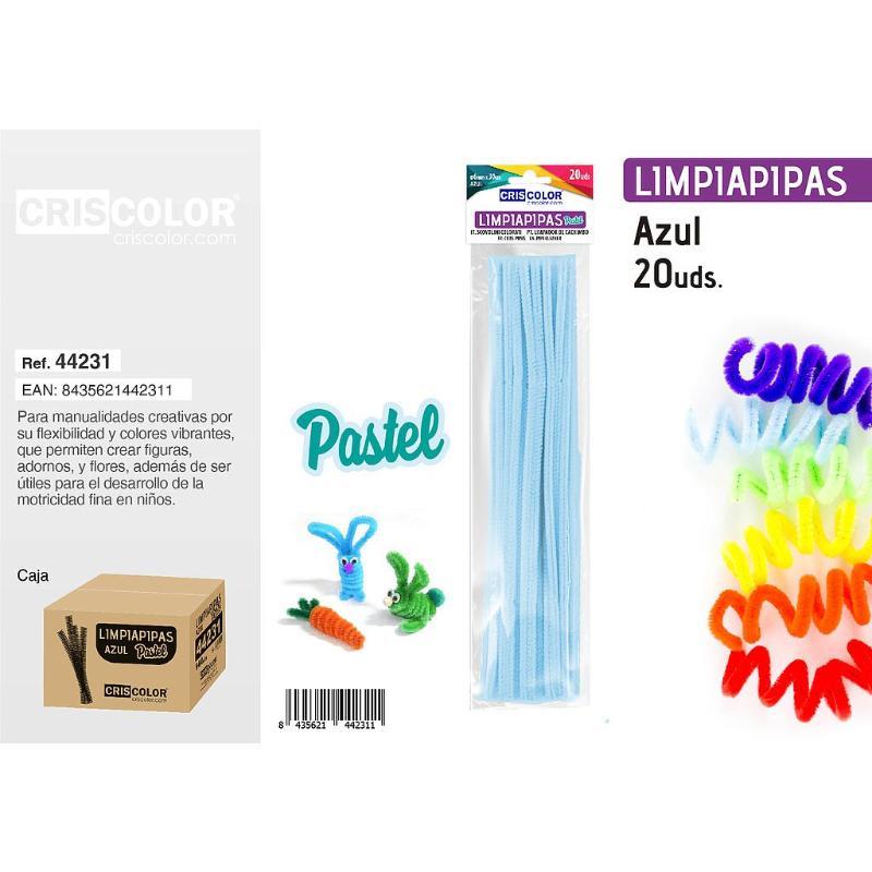 LIMPIAPIPAS AZUL PASTEL 20 UDS