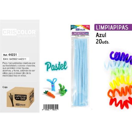 LIMPIAPIPAS AZUL PASTEL 20 UDS