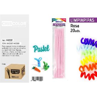 LIMPIAPIPAS ROSA PASTEL 20 UDS