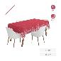 MANTEL ROLLO ROJO ABETOS BLANCOS 1.2X5 M PAPEL 1 UD