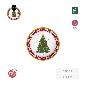 PLATO LLANO REDONDO ABETO NAVIDAD 18 CM CARTON 6 UDS