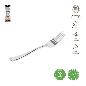 TENEDOR REUTILIZABLE PLATA METALIZADA 18.5 CM 10 UDS