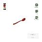 CUCHARITA REUTILIZABLE ROJO METALIZADO 13 CM 8 UDS