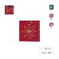 SERVILLETA DOBLE CAPA ROJA COPO ORO FELIZ NAVIDAD 33X33 CM 30 UDS