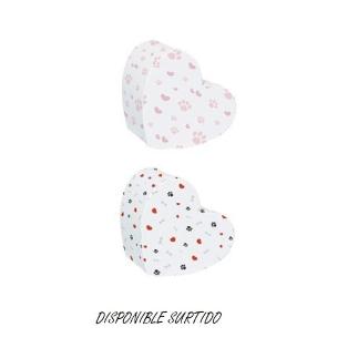 CAJA CORAZONES HUELLAS 22X20X12 CM