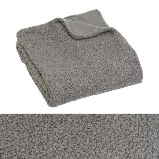 MANTA SHERPA POLAR BOUCLE POLIESTER GRIS 130X160 CM