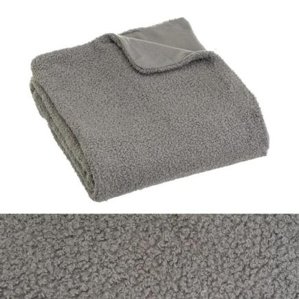 MANTA SHERPA POLAR BOUCLE POLIESTER GRIS 130X160 CM