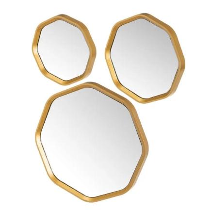 SET 3 ESPEJOS PP ORO