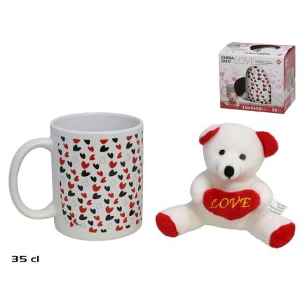 JARRA CON OSO LOVE 10X5X10 CM